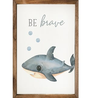 Be Brave Shark White